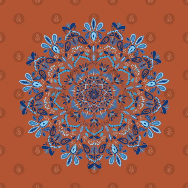 Mandala in shades of blue by CalliLetters
