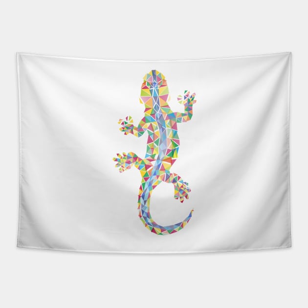 Barcelona City Lizard Tapestry by XOOXOO