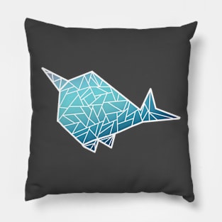 Geometric Narwhal Pillow