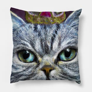 Cat with Crown Pillow