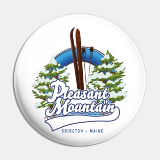 Pleasant Mountain Ski Bridgton ski poster Pin