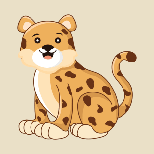Cute Cheetah Africa Animal Zoo Adorable Kawaii T-Shirt