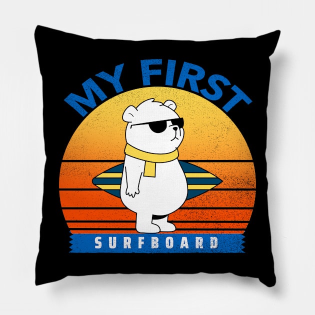 Bear First Surfboard Pillow by MONMON-75