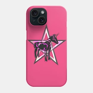 Heavy metal pink unicorn pony Phone Case