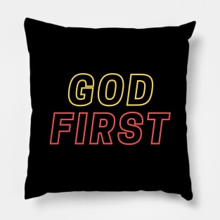 God First | Christian Typography Pillow