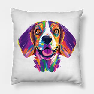 Cute English Beagle Art Print Pillow