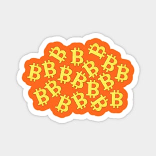 Golden Bitcoin Magnet