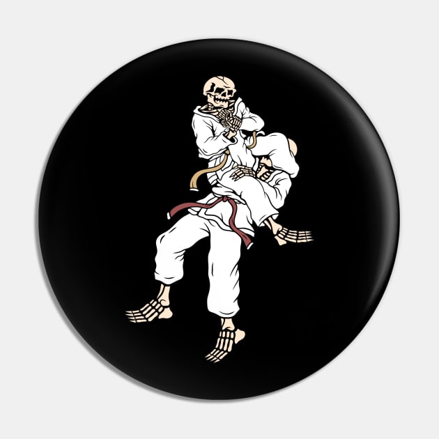 Karete Skull, Jiu Jitsu Skull, Judo Skull, Judo Skeleton, Jiu Jitsu Skeleton Pin by gggraphicdesignnn