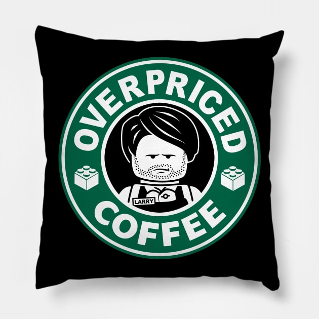 Overpriced Coffee Pillow by CoinboxTees