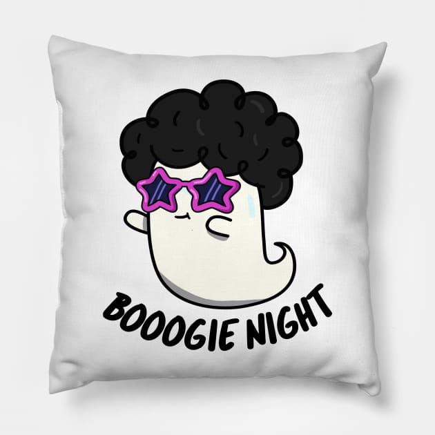 Boo-gie Night Cute Halloween for women Ghost Pun Pillow by punnybone