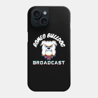 Romeo Bulldog Broadcast Glitch Logo FILLED IN Phone Case