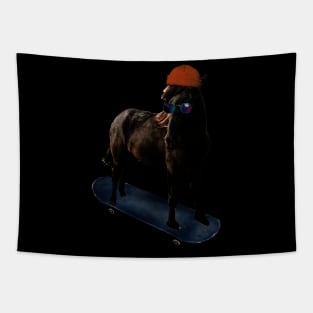 COOL SKATEBOARDING HORSE Tapestry