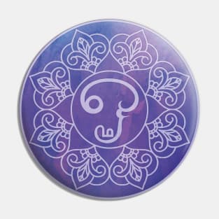 Om Mandala Tamil Purple Pin