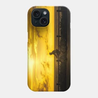 Bike ride at sunset Phone Case