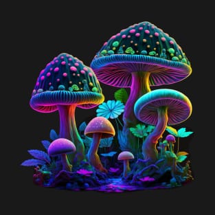 Psychedelic Colorful Mushrooms T-Shirt