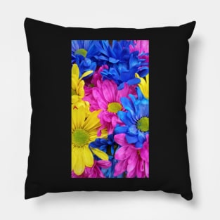 Bright Dyed Daisies, Natural Pattern Pillow