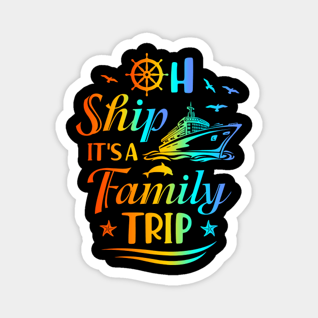 Cruise Summer Vacations Family Trip Magnet by Petra and Imata