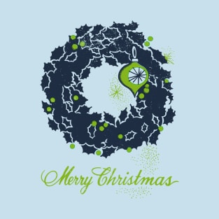 Vintage Merry Christmas Wreath T-Shirt