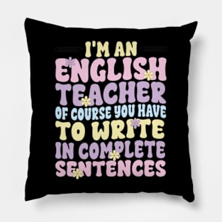 English Teacher Linguistics Grammar Professor Writer Editor Pillow