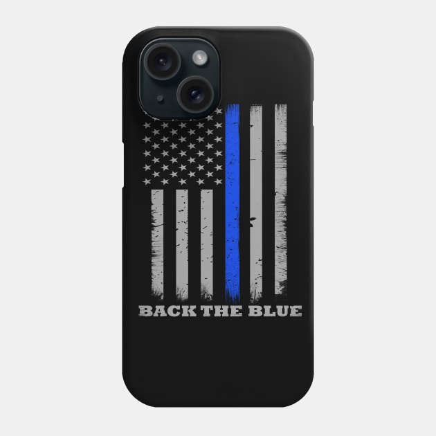 Back The Blue Thin Blue Line Flag Phone Case by bluelinemotivation