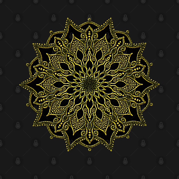 Old Golden jewel mandala by Adele