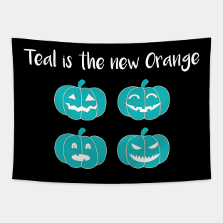 Teal is the New Orange Tapestry