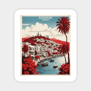 Bodrum Turkey Vintage Retro Travel Tourism Magnet