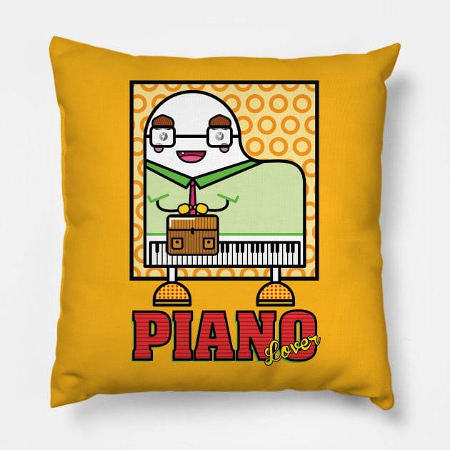 Piano Teacher Pillow by VazFelipe