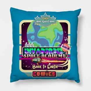Invad3rDiz Comics - Space Academy (Back to Earth Home Sweet Home) Pillow