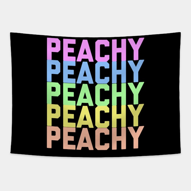 Peachy Rainbow Tapestry by Sloop