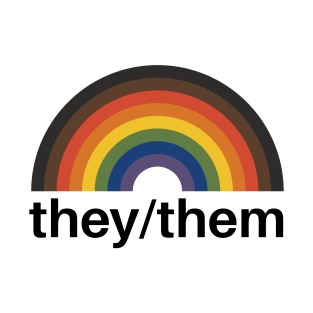 They/Them Pronouns Rainbow T-Shirt