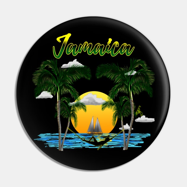 Jamaica Island Vacation Pin by macdonaldcreativestudios