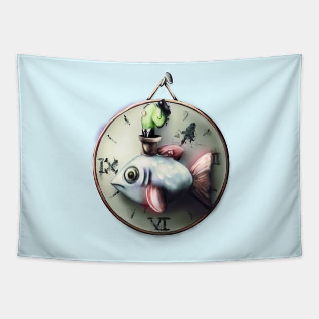 A Well Dressed Cactus Riding a Fish Tapestry by AtomicBanana