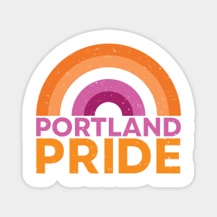 Portland Oregon Pride Festival - Lesbian Rainbow - Vintage Magnet