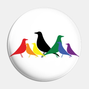 Le Corbusier inspired Eames bird Love is Love gathering Pin