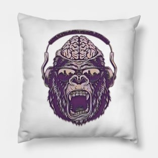 Vintage Gorilla Open Mind Pillow