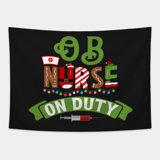 Funny OB Nurse Life Christmas Pun Quote Hilarious Joke Idea Tapestry