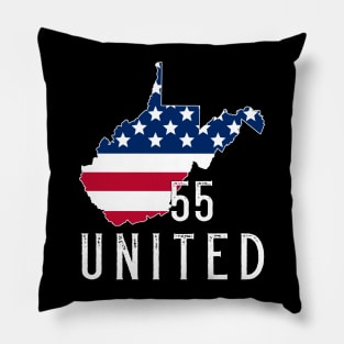 West Virginia 55 United - WV STRONG - 55 Strong Shirt Pillow