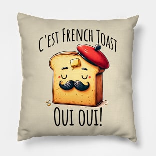 C'est Le Toast Francais Anthropomorphic Toast with Beret Pillow