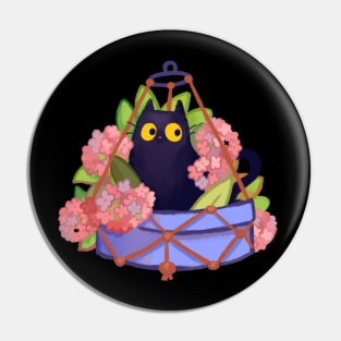 Void cat and plant Pin