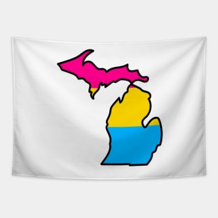 Michigan Pansexual Flag Tapestry