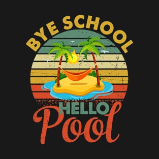 Bye School Hello Pool Vintage T-Shirt