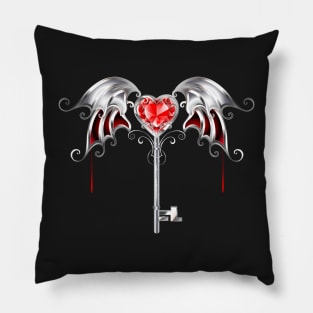 Key with Vampire Heart Pillow