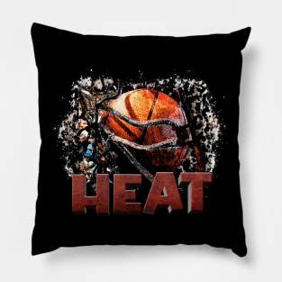 Classic Sports Heat Proud Name Basketball Pillow