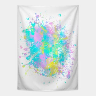 Abstract Vibrant Multicolor Brush Strokes and Splatters 6 Tapestry