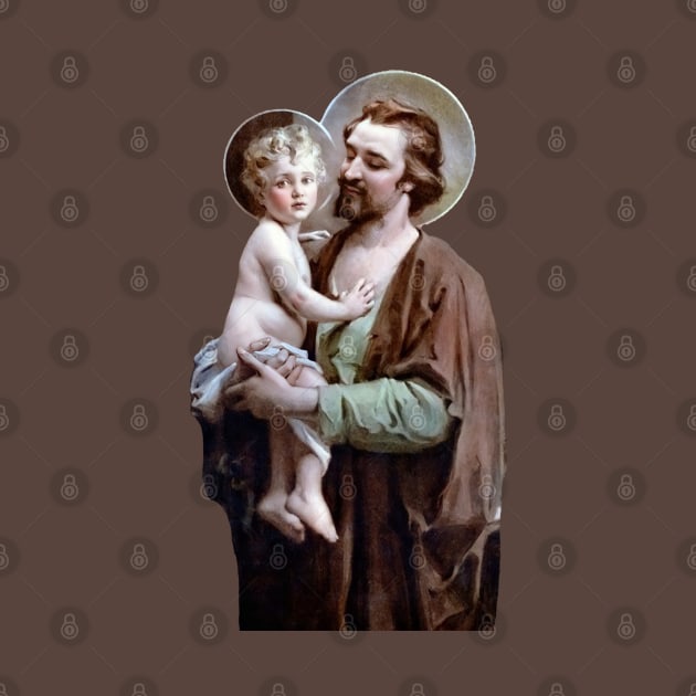 Saint Joseph and Baby Jesus by Brasilia Catholic