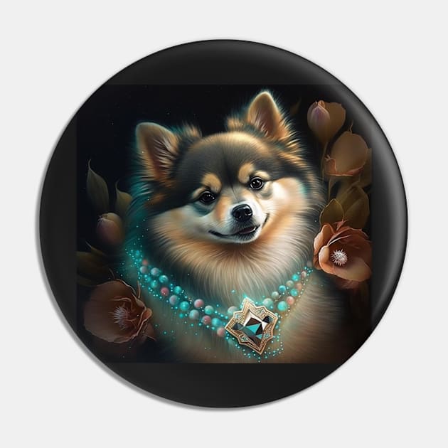 Glimmering Pomsky Pin by Enchanted Reverie