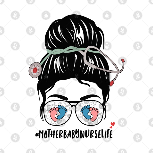 Mother Baby Messy Bun Postpartum nurses by mohazain