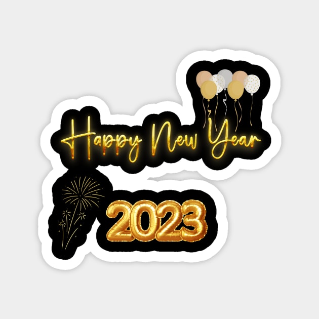 Happy New Year 2023 Party New Years Eve Holiday Magnet by patsuda