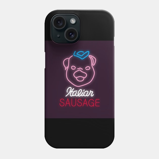 Satriale's Neon Pig Phone Case by Gothenburg Print